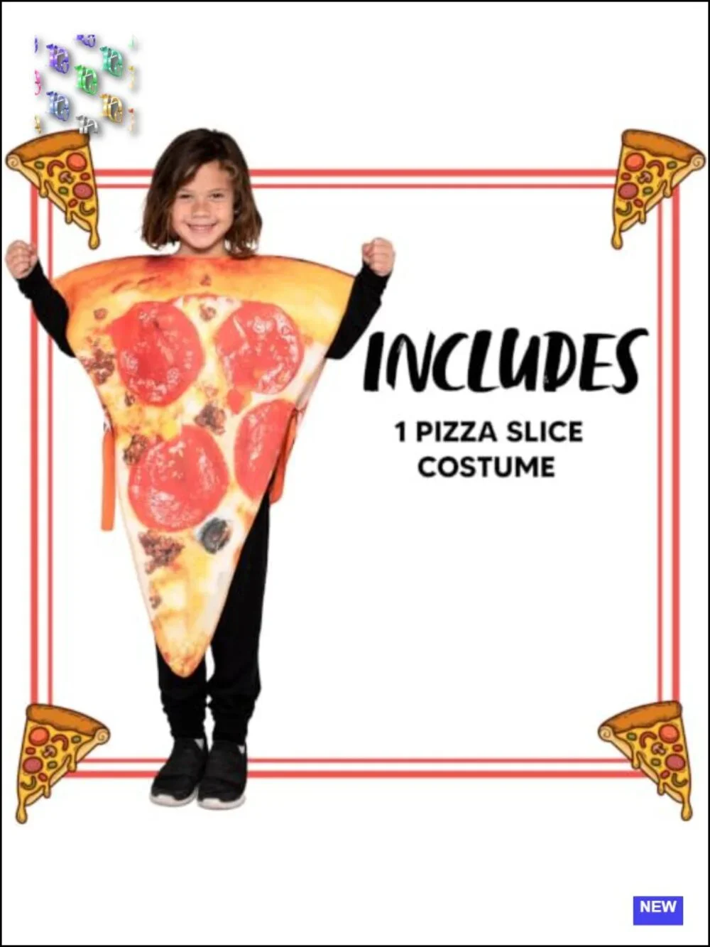 Kids Pizza Costume Halloween Dress-Up Food Party Cosplay